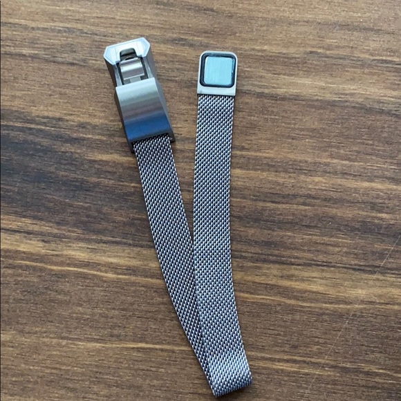 watch band For Fitbit Alta fitness tracker silver stainless mesh magnetic loop - Picture 1 of 4